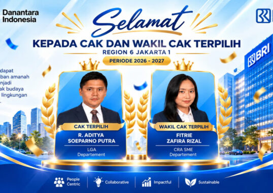R. Aditya Soeparno Putra Terpilih sebagai Change Agent Koordinator BRI Region 6 Periode 2026–2027