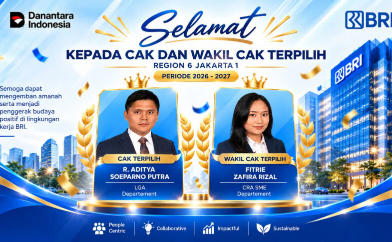 R. Aditya Soeparno Putra Terpilih sebagai Change Agent Koordinator BRI Region 6 Periode 2026–2027